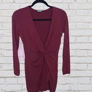 Burgundy dress
